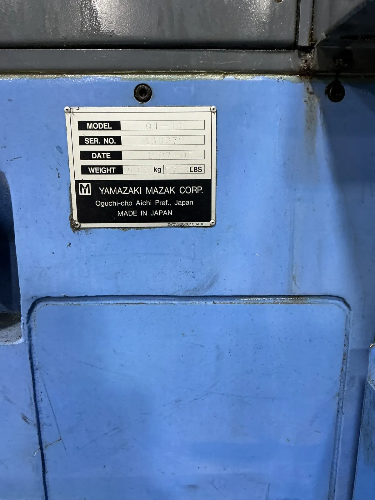 Yamazaki Mazak Corp. 22 Kva Cnc Lathe - Qt-10