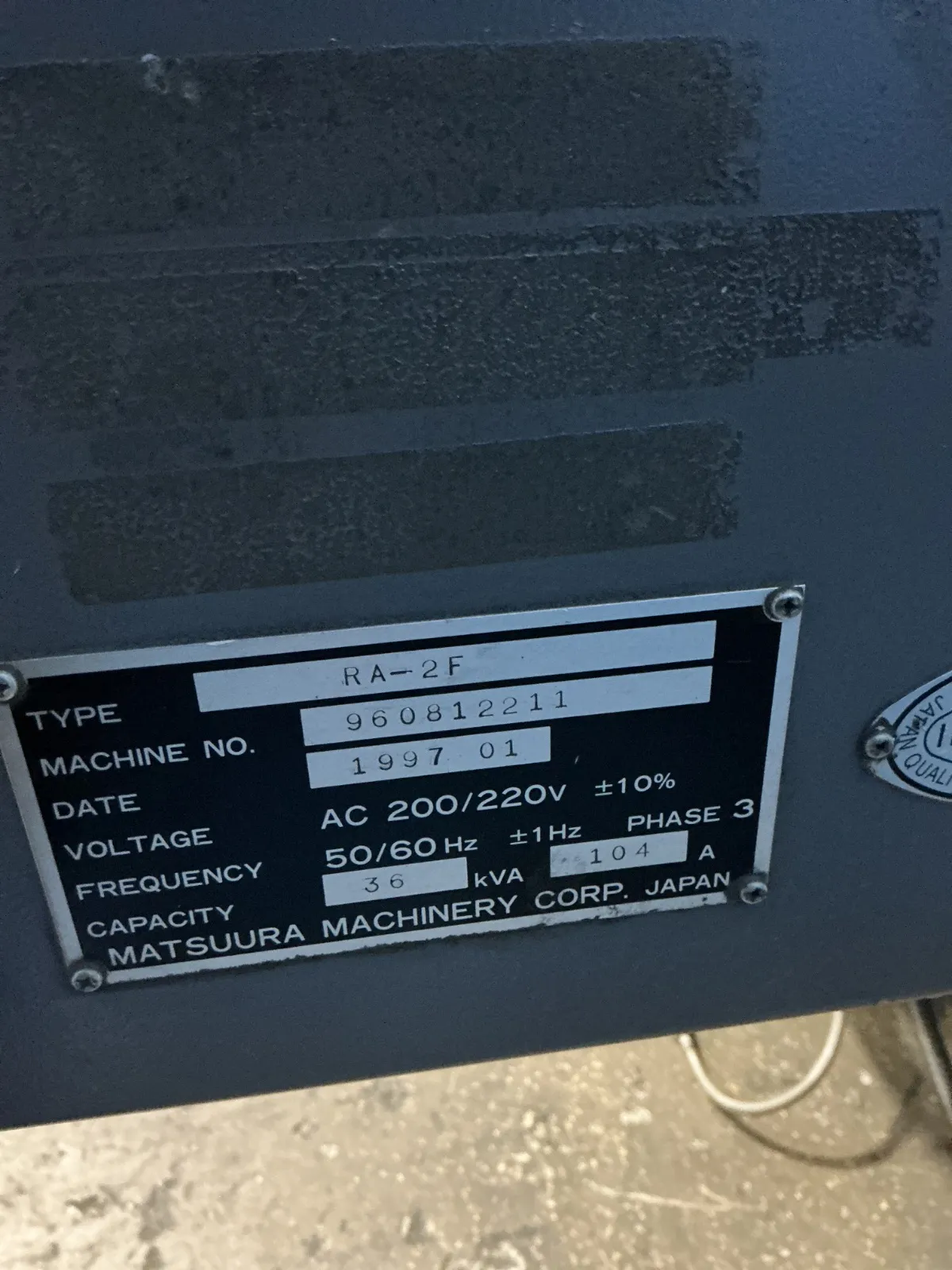 Matsuura 24” X 11” Cnc Vmc - Ra-iif