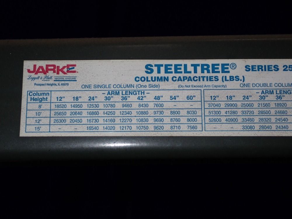 Jarke 64" X 52" X 96" Double Sided Cantilever Racking