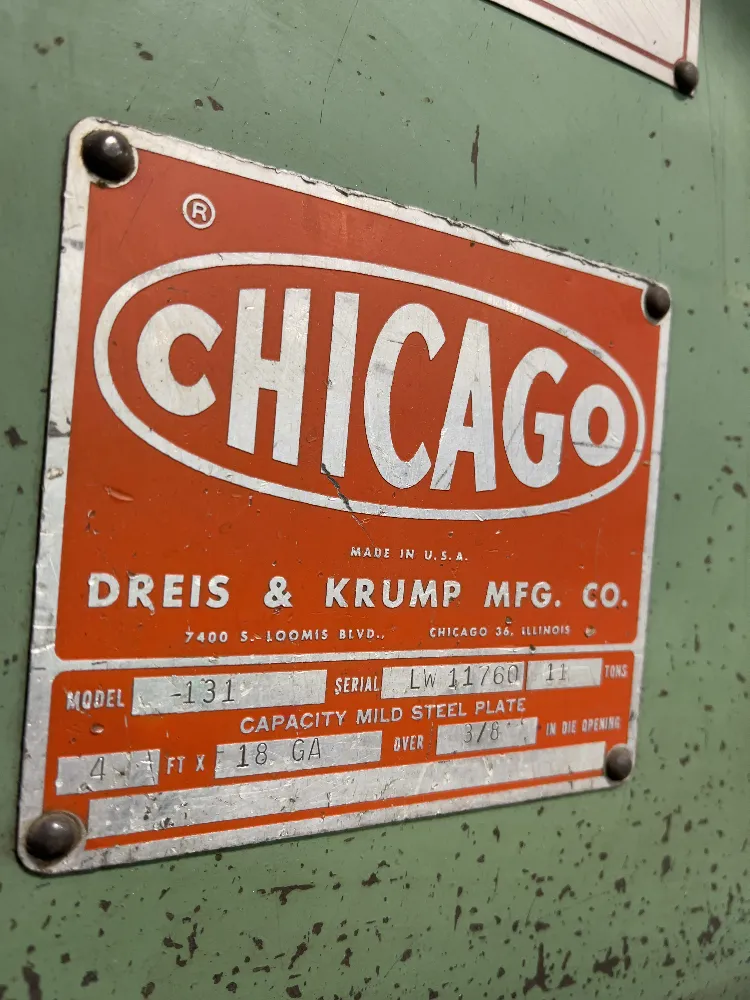 Chicago 11 Tons Press Brake - 131