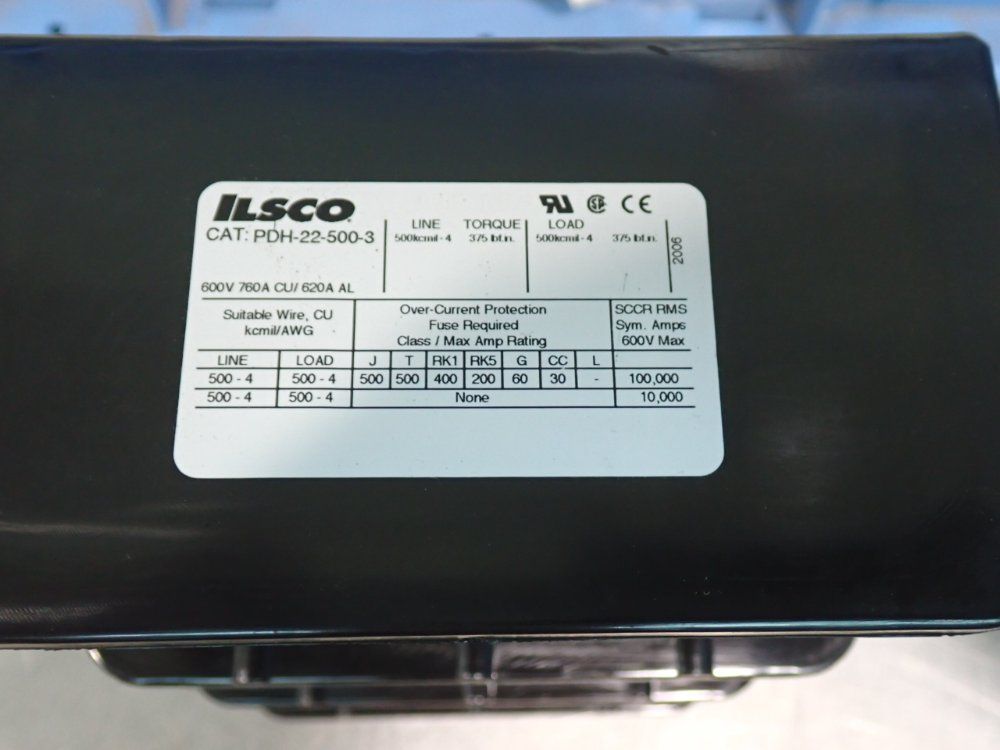 Ilsco Terminal 3 Block Poles - Pdh-22-500-3