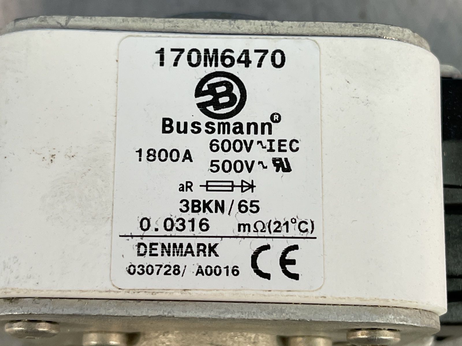 Bussmann 1800 A High Speed Square Body Fuse - 170m6470
