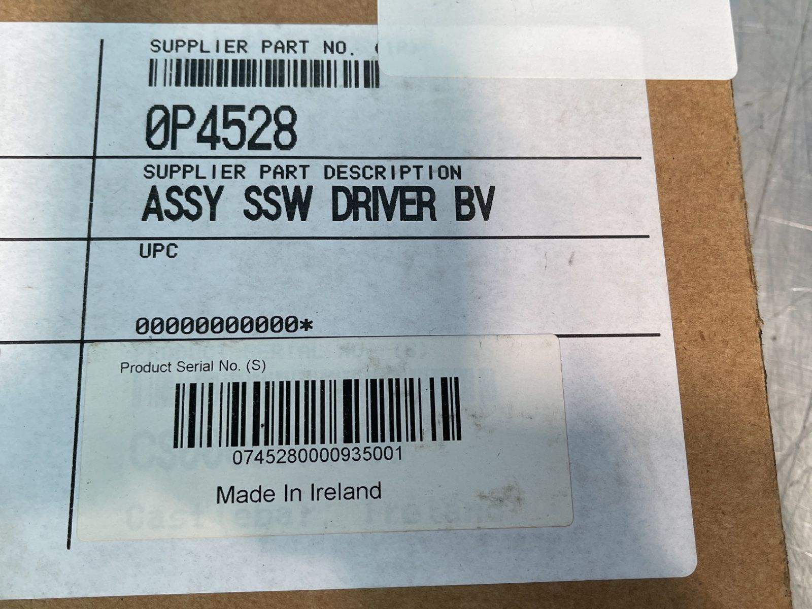 Apc Ssw Driver Stage Bv Assembly - 0p4528