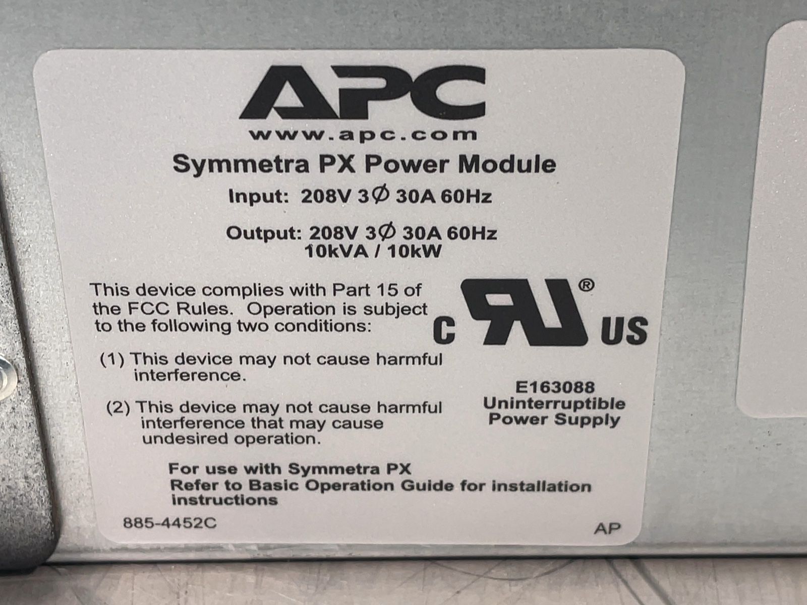 Apc Symmetra Px Power Module - Sypm10kfq