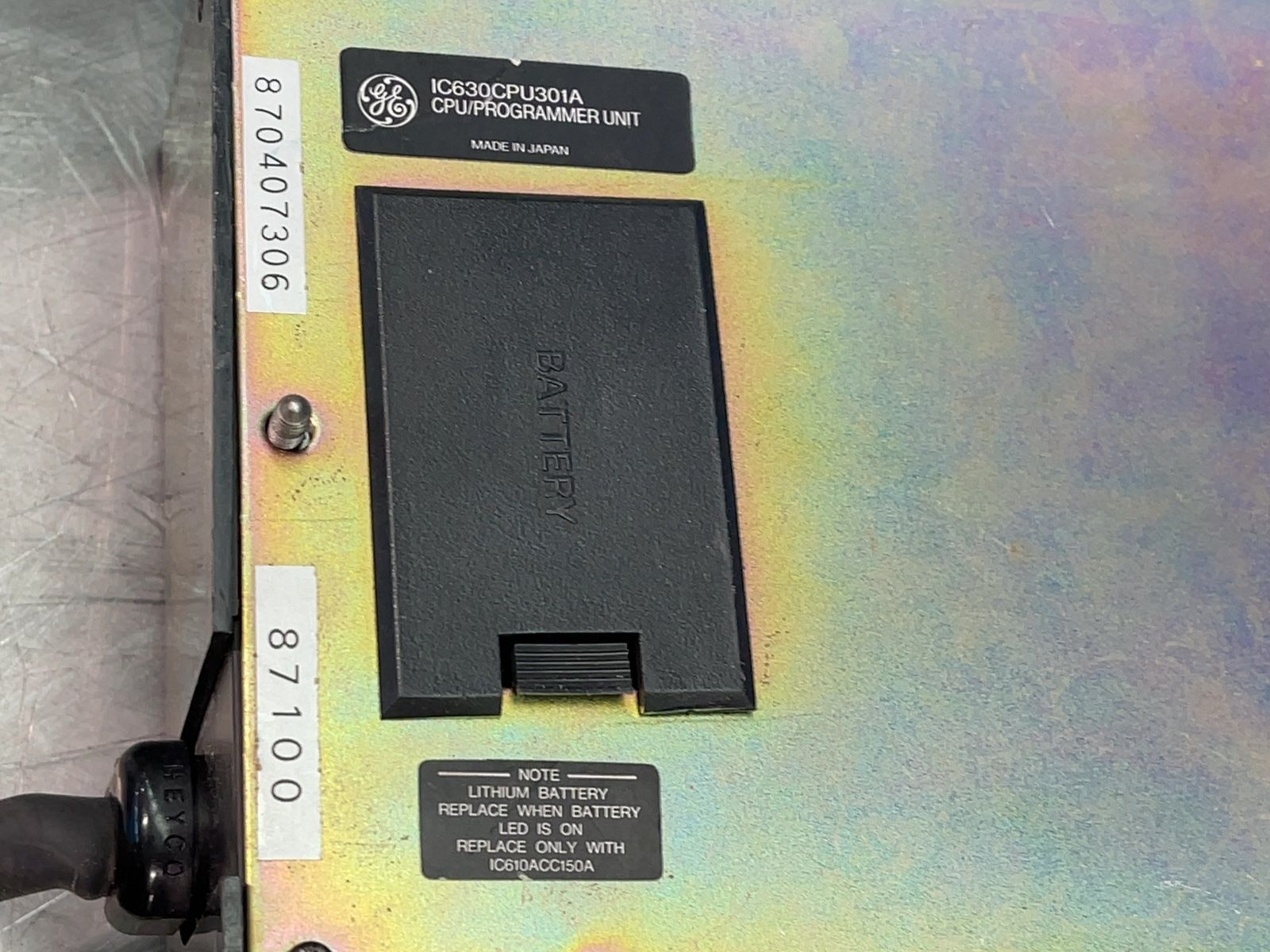 General Electric Series Three Programmable Controllers - Ic630cpu301a