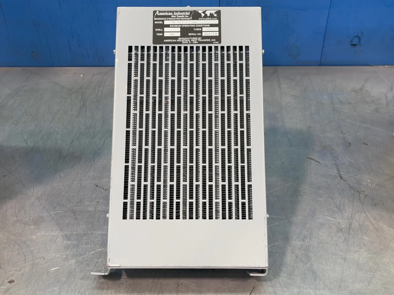 American Industrial Heat Transfer Inc 300 Psi, 400 Degrees Fahrenheit Heat Exchanger - Bme-142-n 1005