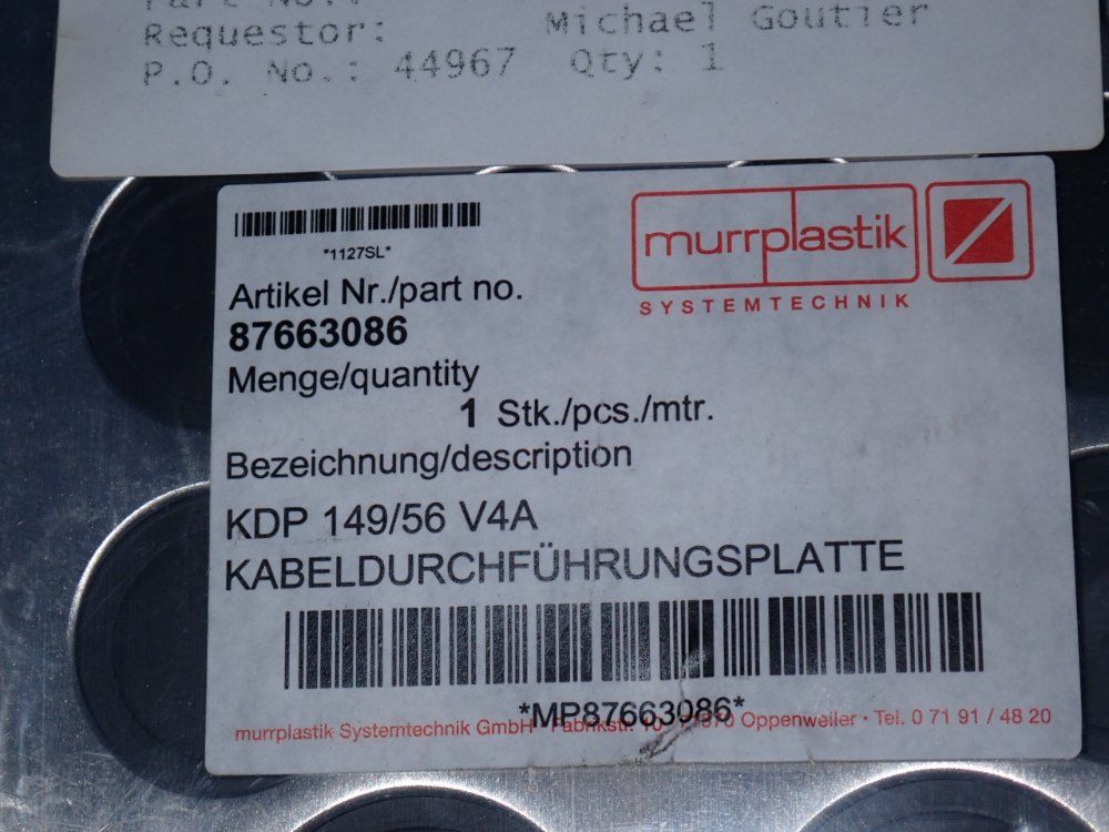 Murrplastic Cable Entry Plates - 87663086