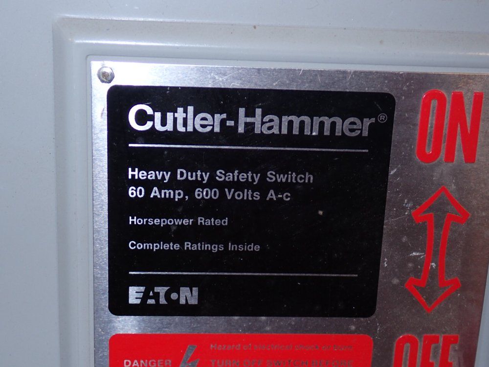 Cutler-hammer 60 Amps Series B Heavy Duty Safety Switch - Dh362fgk