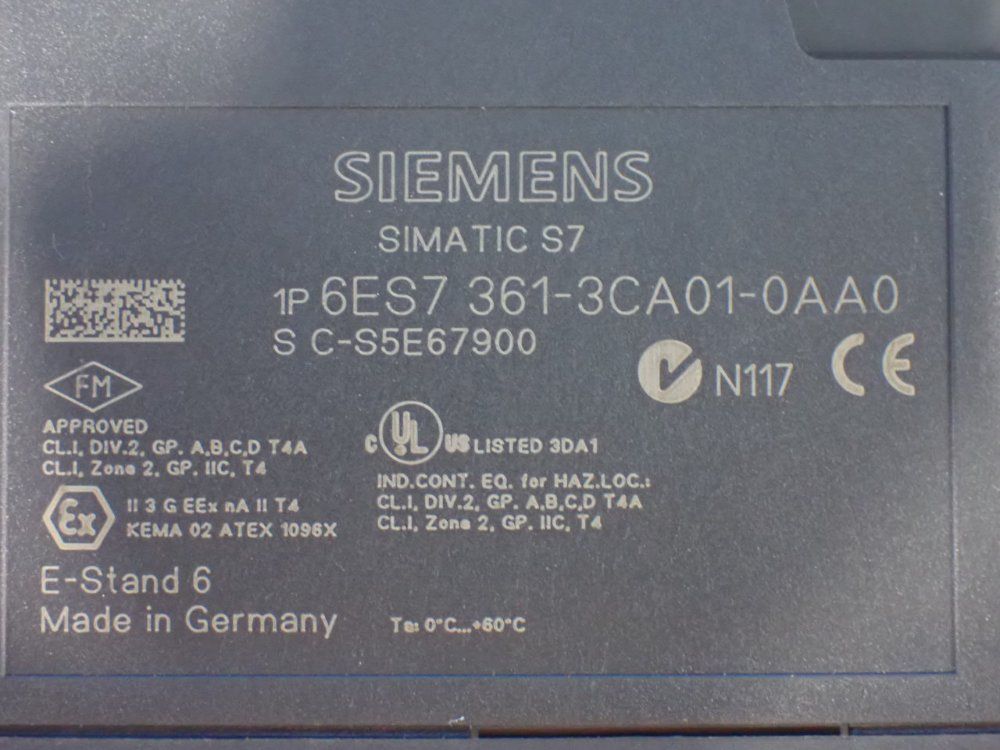 Siemens Plc Interface Modules - 6es7 361-3ca01-0aa0