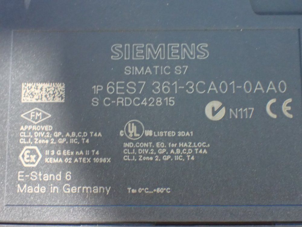 Siemens Plc Interface Modules - 6es7 361-3ca01-0aa0