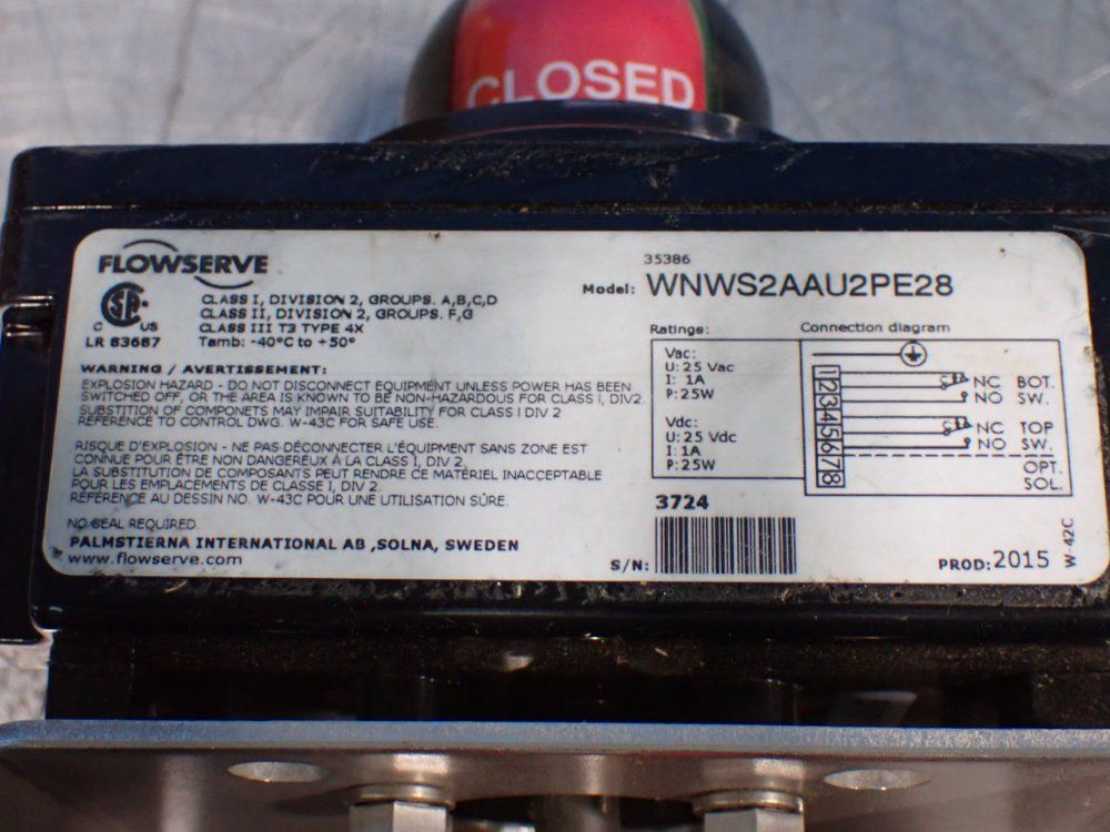 Flowserve 120psi Pneumatic Actuator Assembly - 10 39 Sw 24d R6