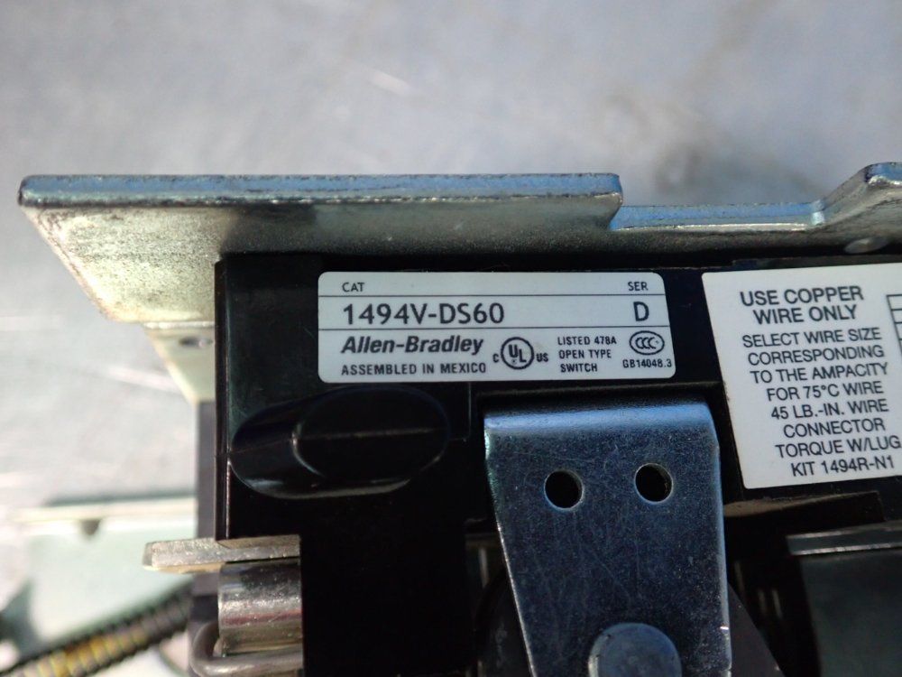 Allen Bradley 60 Amp Series D Disconnect Switch - 1494v-ds60