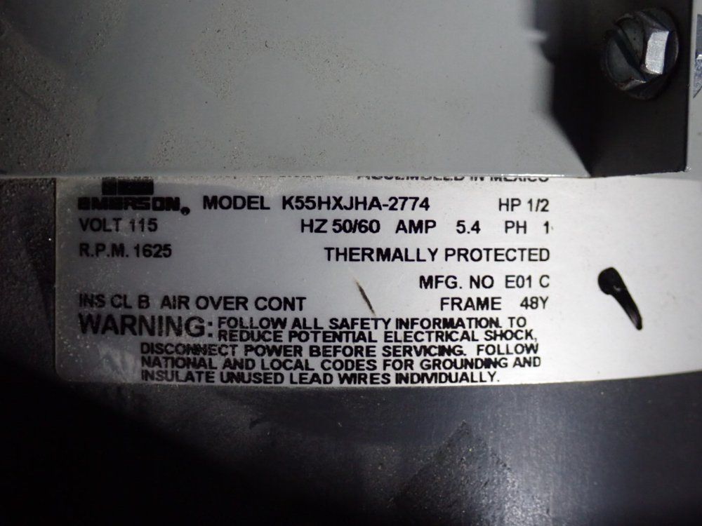 Emerson Centrifugal Blower Fan - K55hxjha-2774