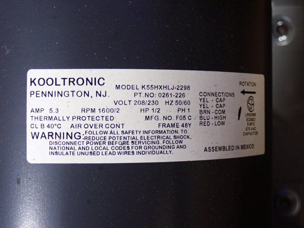 Kooltronic Centrifugal Blower Fan - K55hxhlj-2298