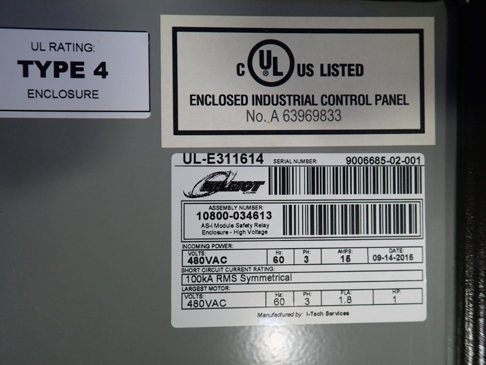 I-tech Services Safety Relay Enclosure - Ul-e311614
