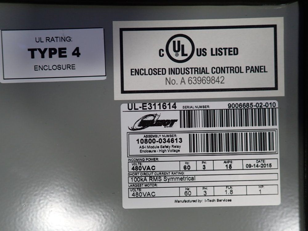 I-tech Services Safety Relay Enclosure - Ul-e311614