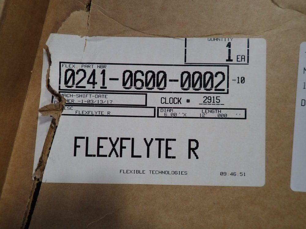 Flexible Technologies 6" X 12' Air Duct Hoses - Flex-flyte R / 0241-0600-0002