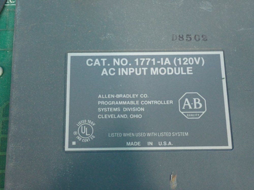 Allen Bradley Programnmable Controller - 1771-ia