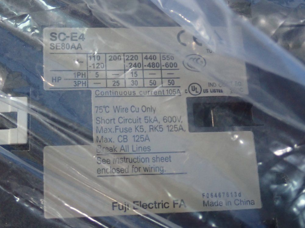 Fuji Electric Contactor - Sc-e4