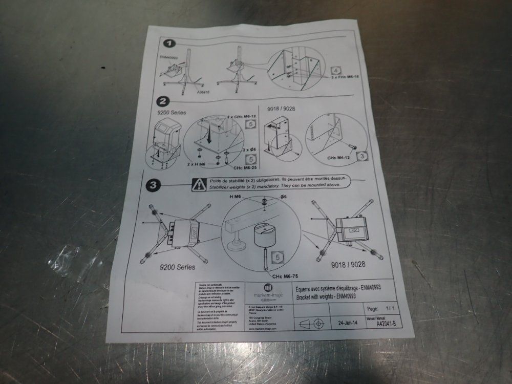 Markem Imaje Bracket Printer Stand Mount - Enm40993