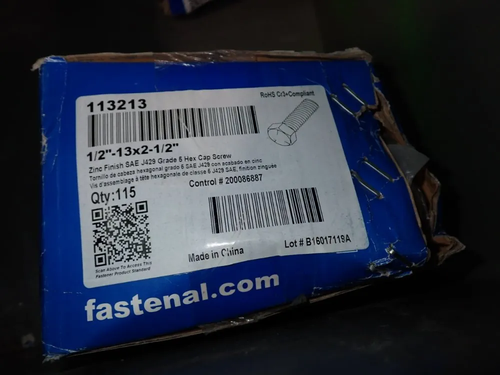 Fastenal Boxes Of Hex Cap Screw Bolts
