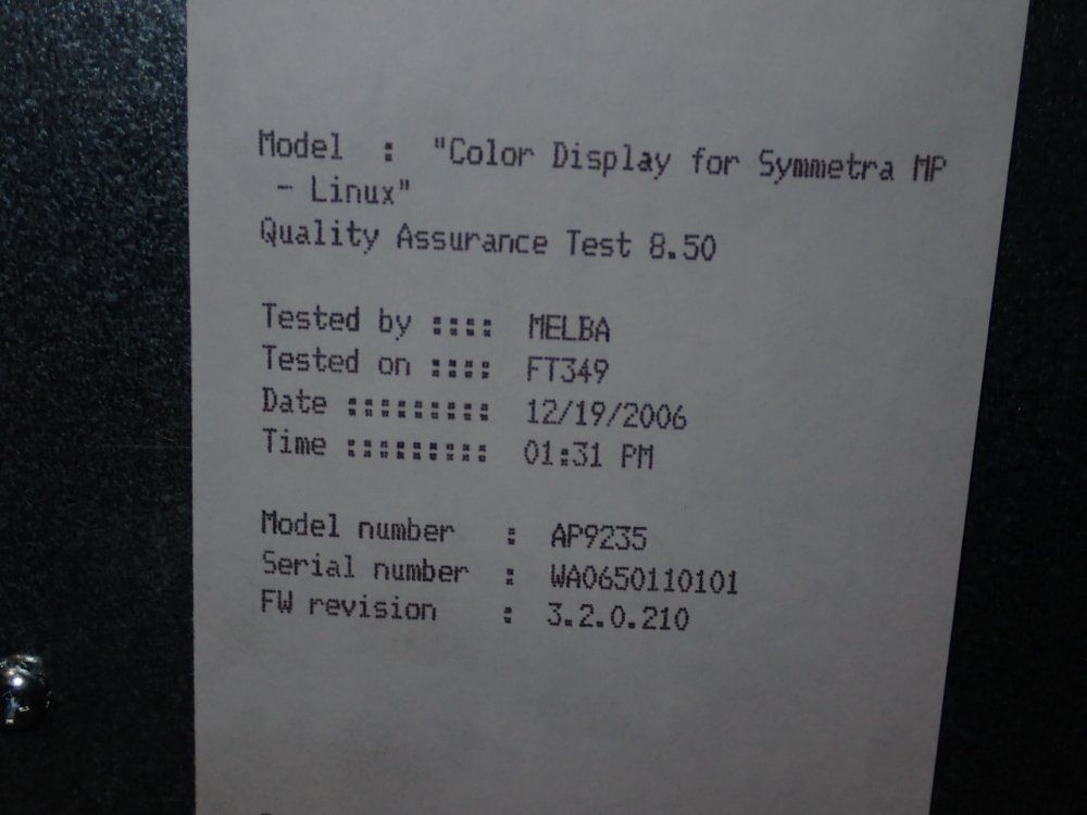 Apc Color Display For Symettra Mp-linux - Ap235