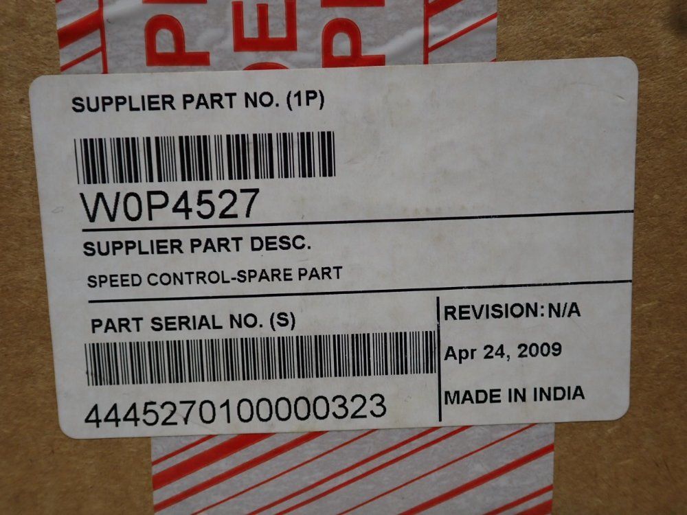 Speed Control Spare Part - W0p4527