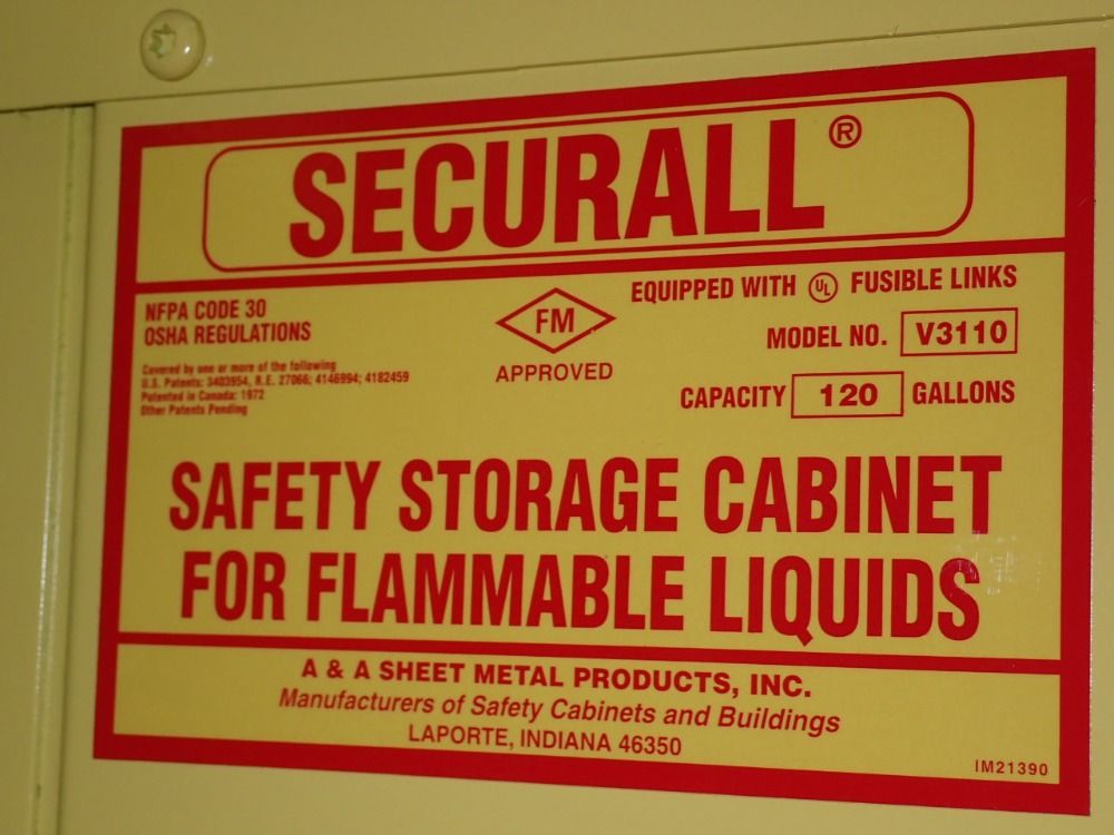 Securall 31" X 56" X 66" / 120 Gallons Flammable Cabinet - V3110