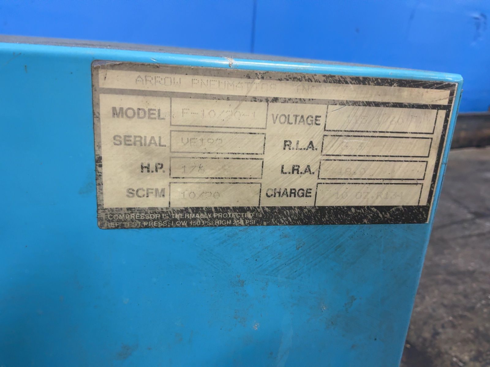 Arrow 17.6 Hp Refrigerated Air Dryer - F-10/20-1