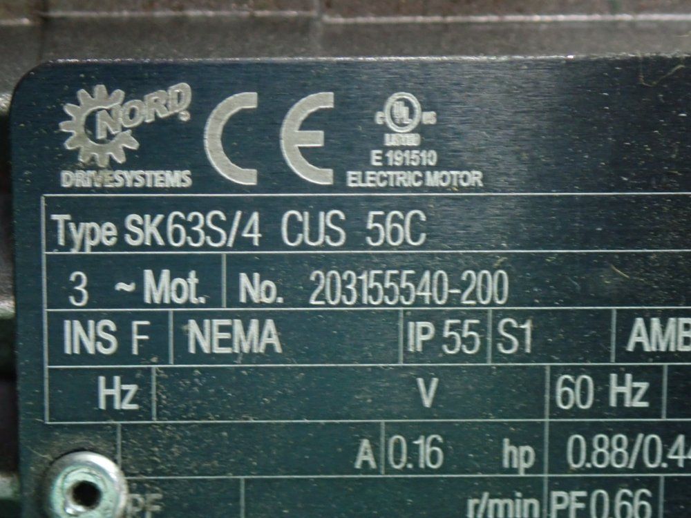 Nord Drive Systems Industrial Electric Motor Unit - Sk63s/4 Cus 56c