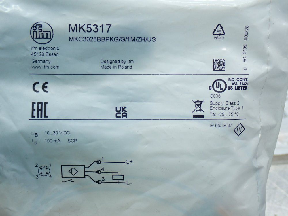Ifm C-slot Cylinder Sensor, 6pcs - Mk5317