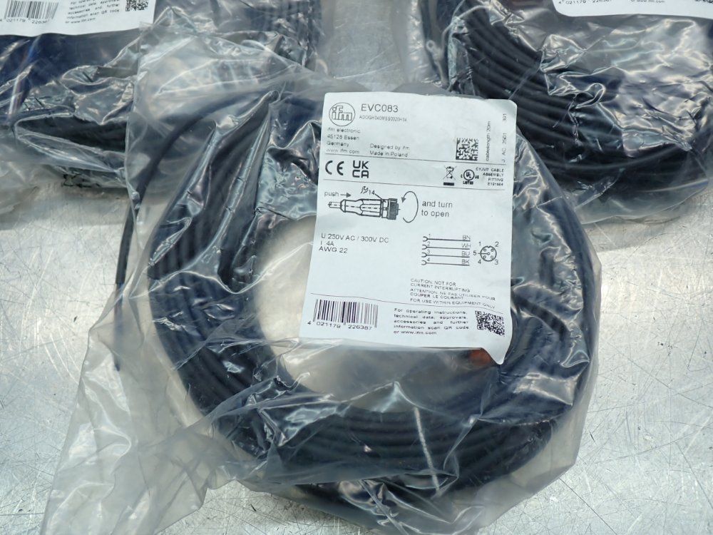 Ifm Female Conncetion Cordset, 5pcs - Evc083