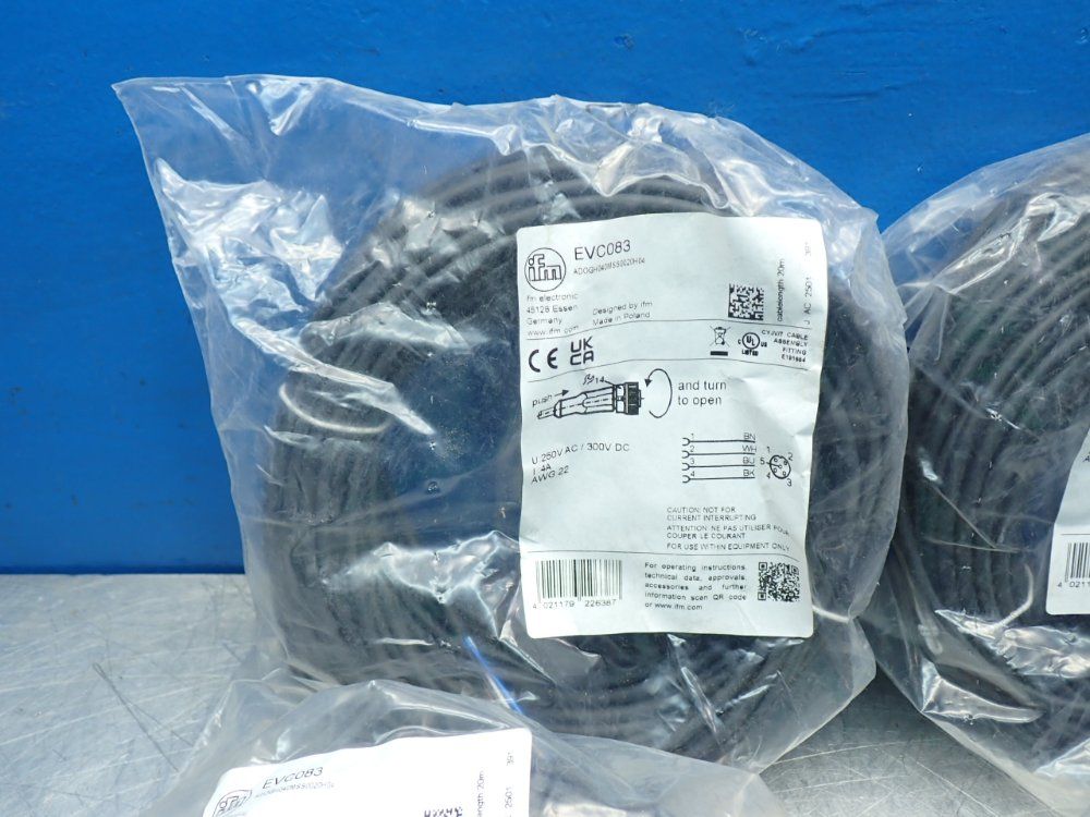 Ifm Female Conncetion Cordset, 5pcs - Evc083