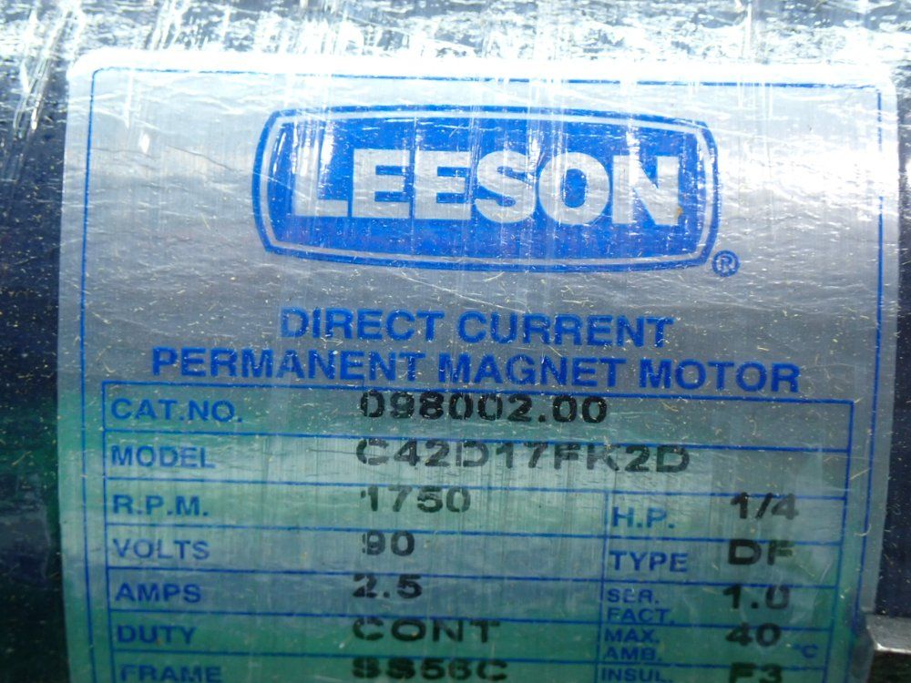 Leeson 1/4 Hp General Purpose Continuous Duty Permanent Magnet Motor - 098002.00
