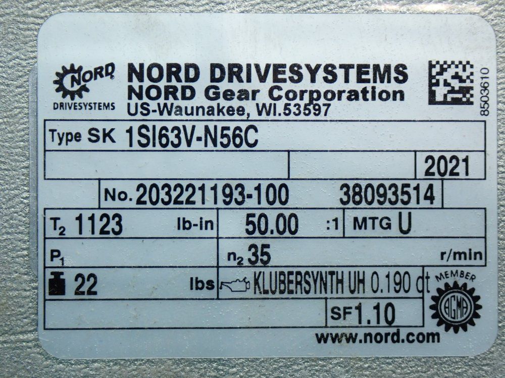 Nord Flexbloc Speed Reducer - Sk1sl63v-n56c