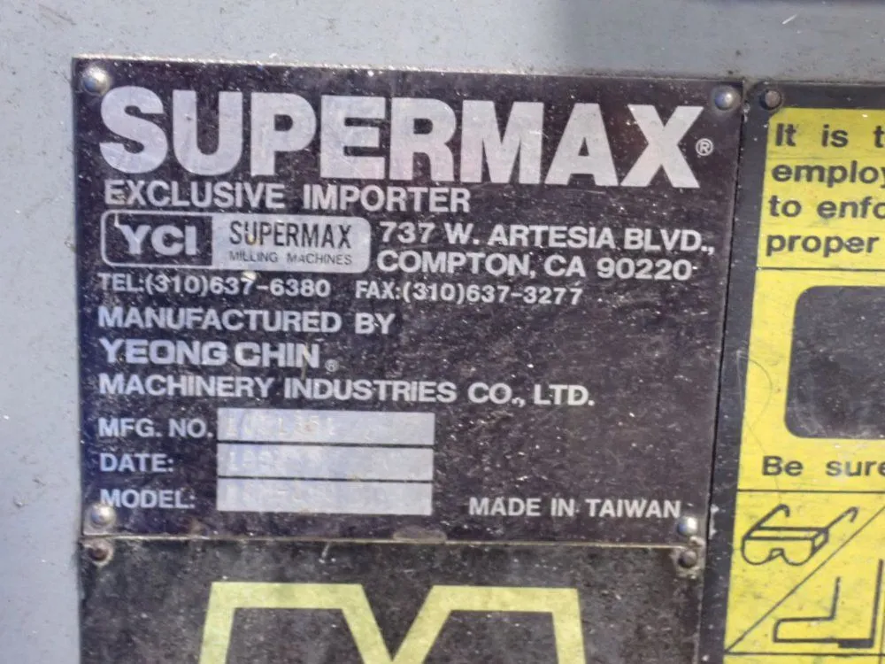 Supermax Horizontal Mill - Yc-2hu