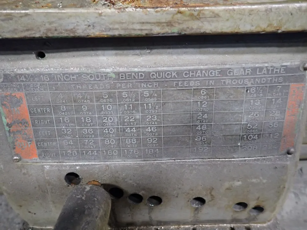 South Bend 16" X 76" Lathe