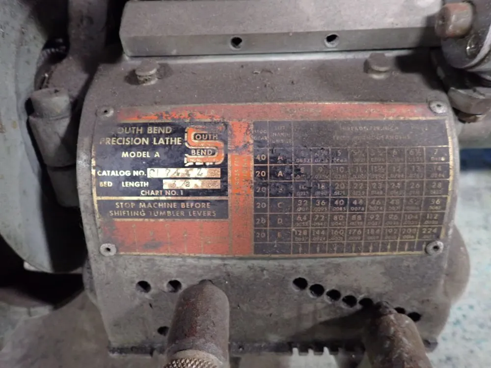 South Bend 9" X 32" Lathe - C1 744 Z 18