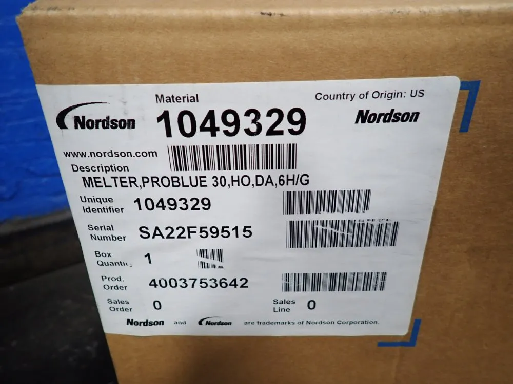 Nordson 19" X 8" X 12" Adhesive Melter - Problue 30 1049329