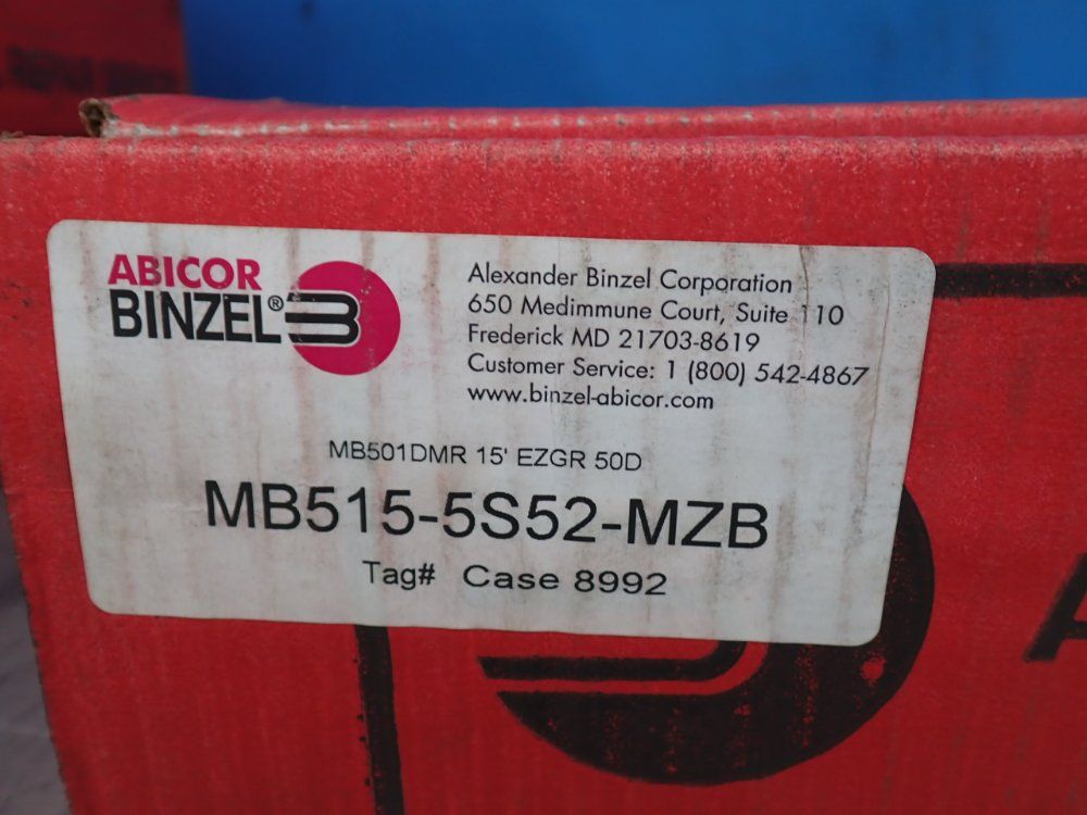 Abicor Binzel 500 A, 15 Ft Mig Welding Gun - Mb515-5s52-mzb