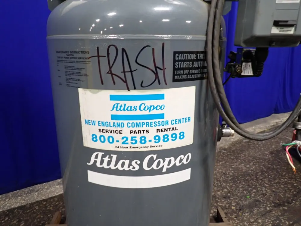 Atlas Copco 80 Gal Air Compressor - Kt5pv8034