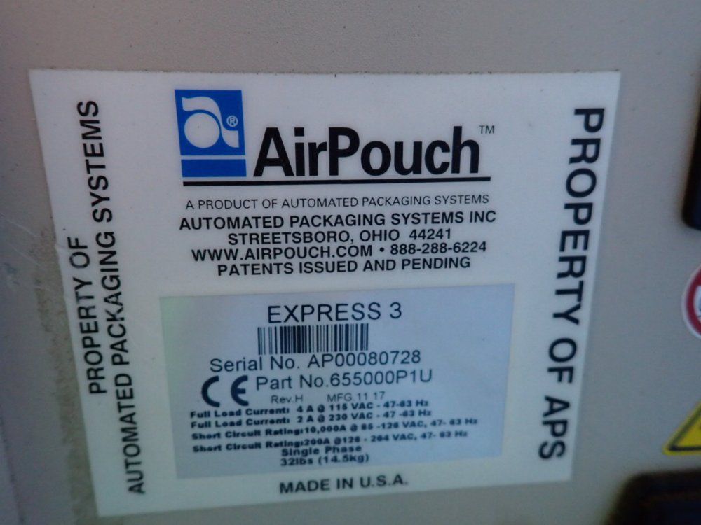 Automated Packing Systems Airpouch Air Pillow System - Express 3