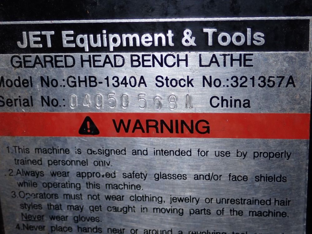 Jet 13" / 18" X 40" Gap Bed Lathe - Ghb-1340a