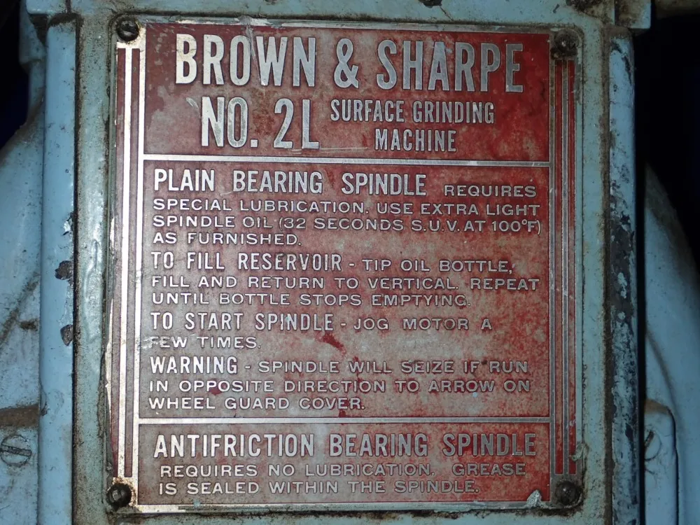 Brown & Sharpe 18"x 6" Surface Grinder - No. 2l
