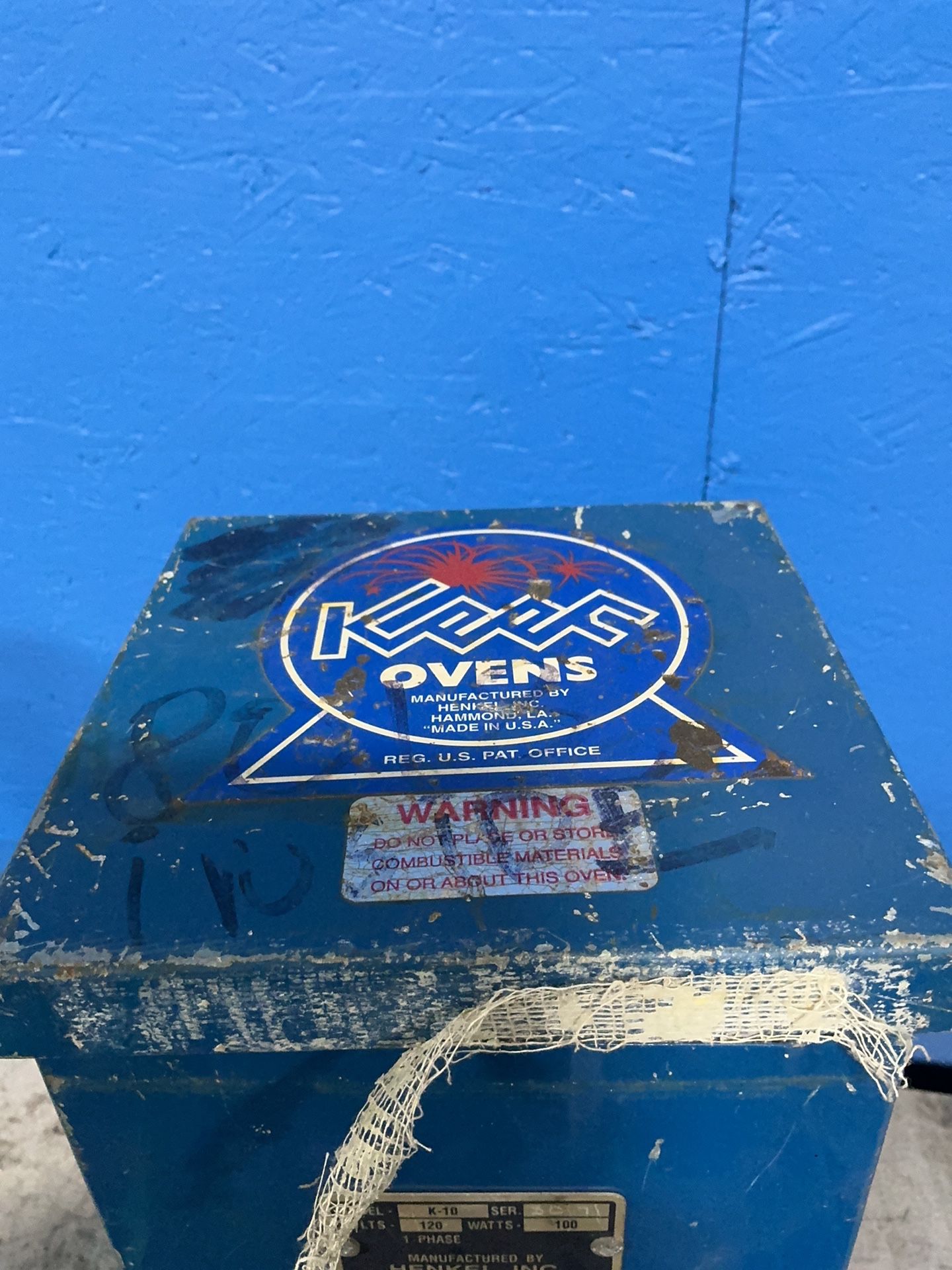 Henkel Inc Electrode Stabilizing Oven - K-10