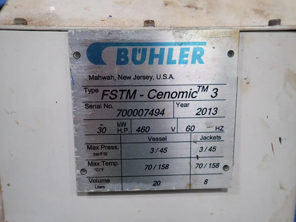 Buhler 20 L Horizontal Bead Mill - Fstm Cermonic 3