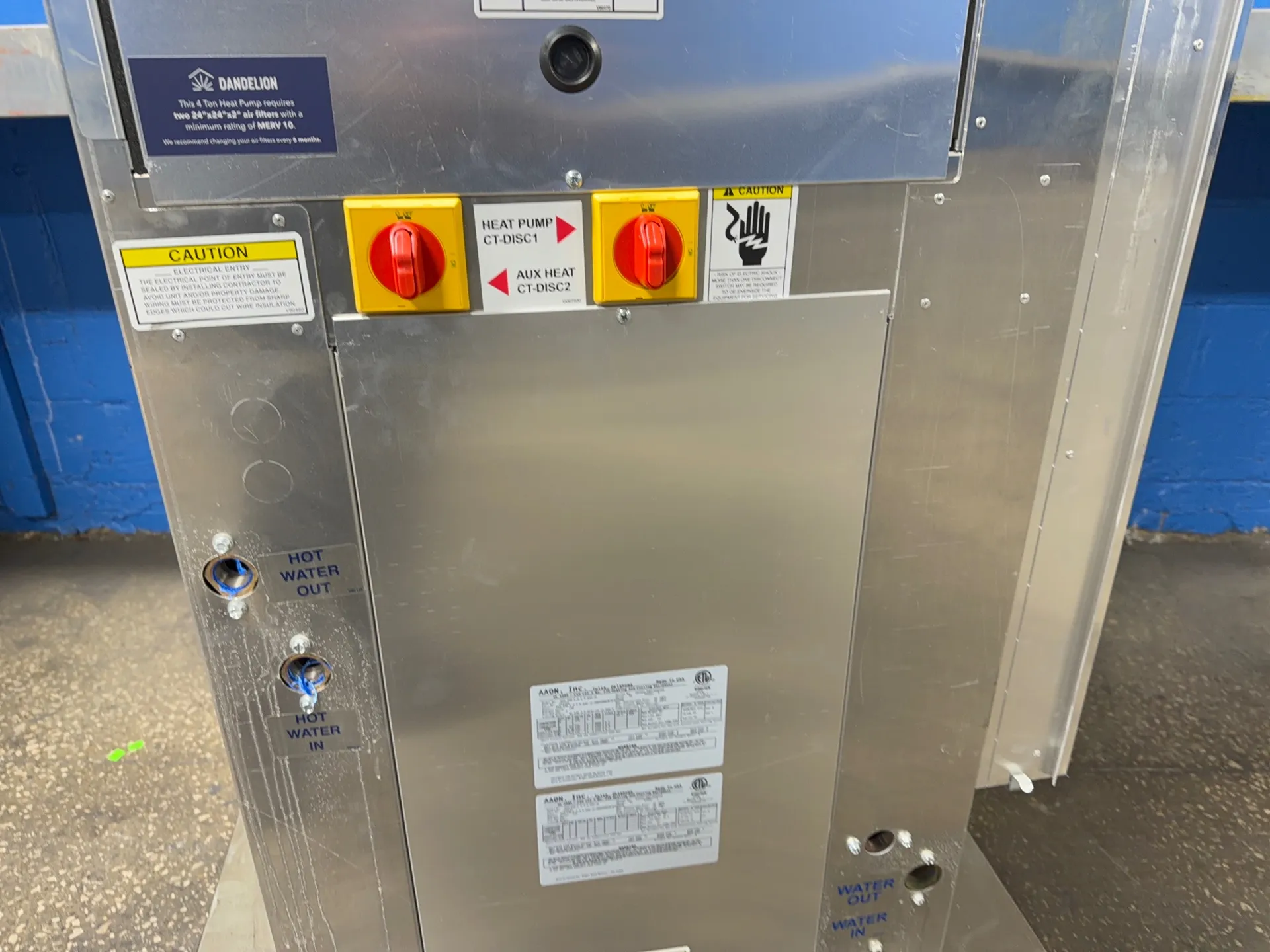 Aaon Dandelion Heat Pump - Wva-048-e-0-1-4-aa0-jc