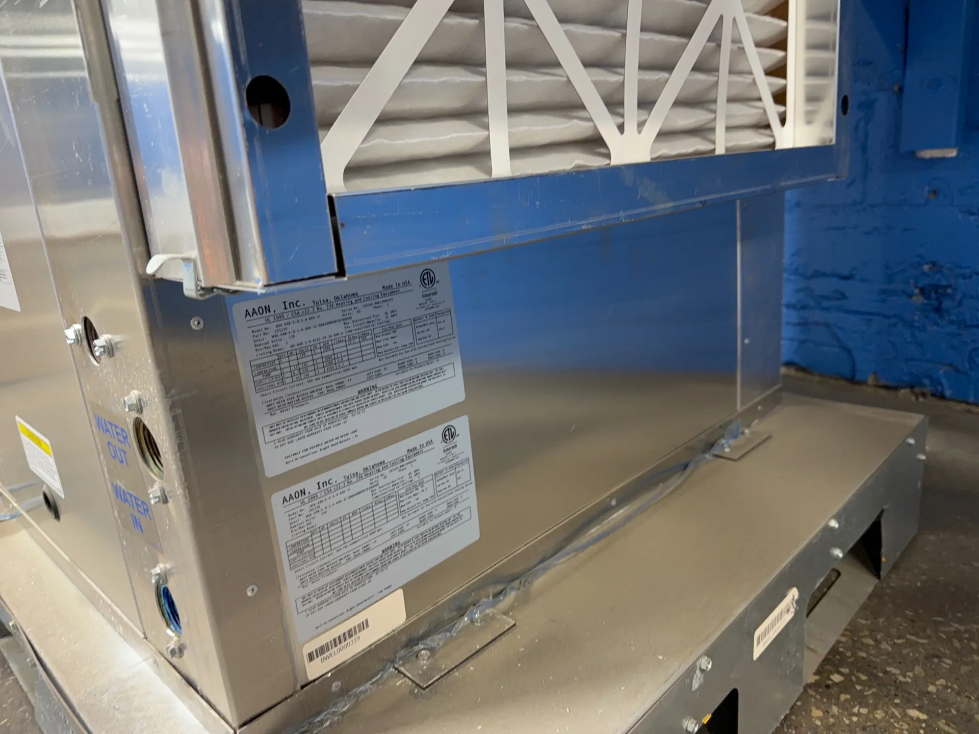 Aaon Dandelion Heat Pump - Wva-048-e-0-1-4-aa0-jc