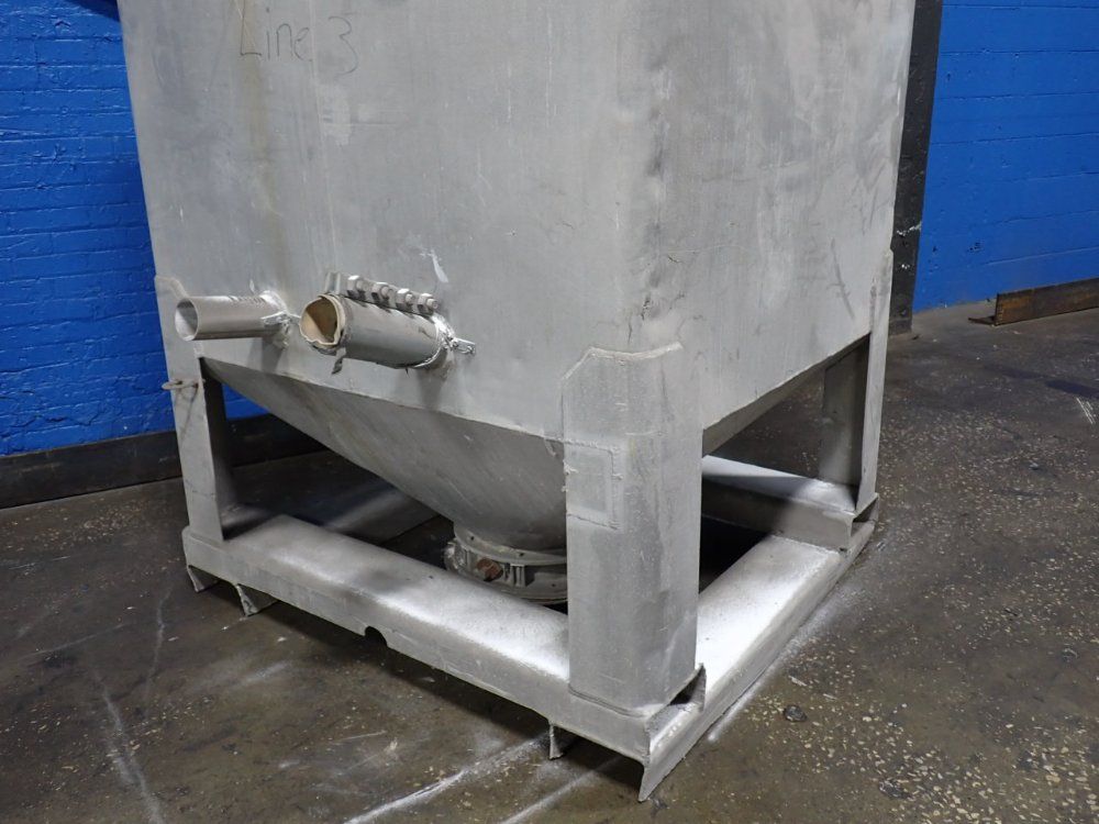 Tote 42" X 46" X 58" Id Aluminum Hopper