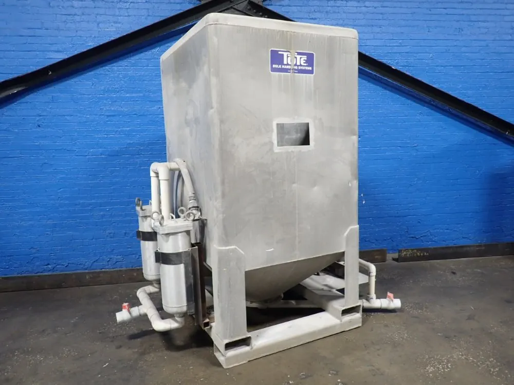 Tote 42" X 46" X 58" Id Aluminum Hopper W/ Filters & Pump